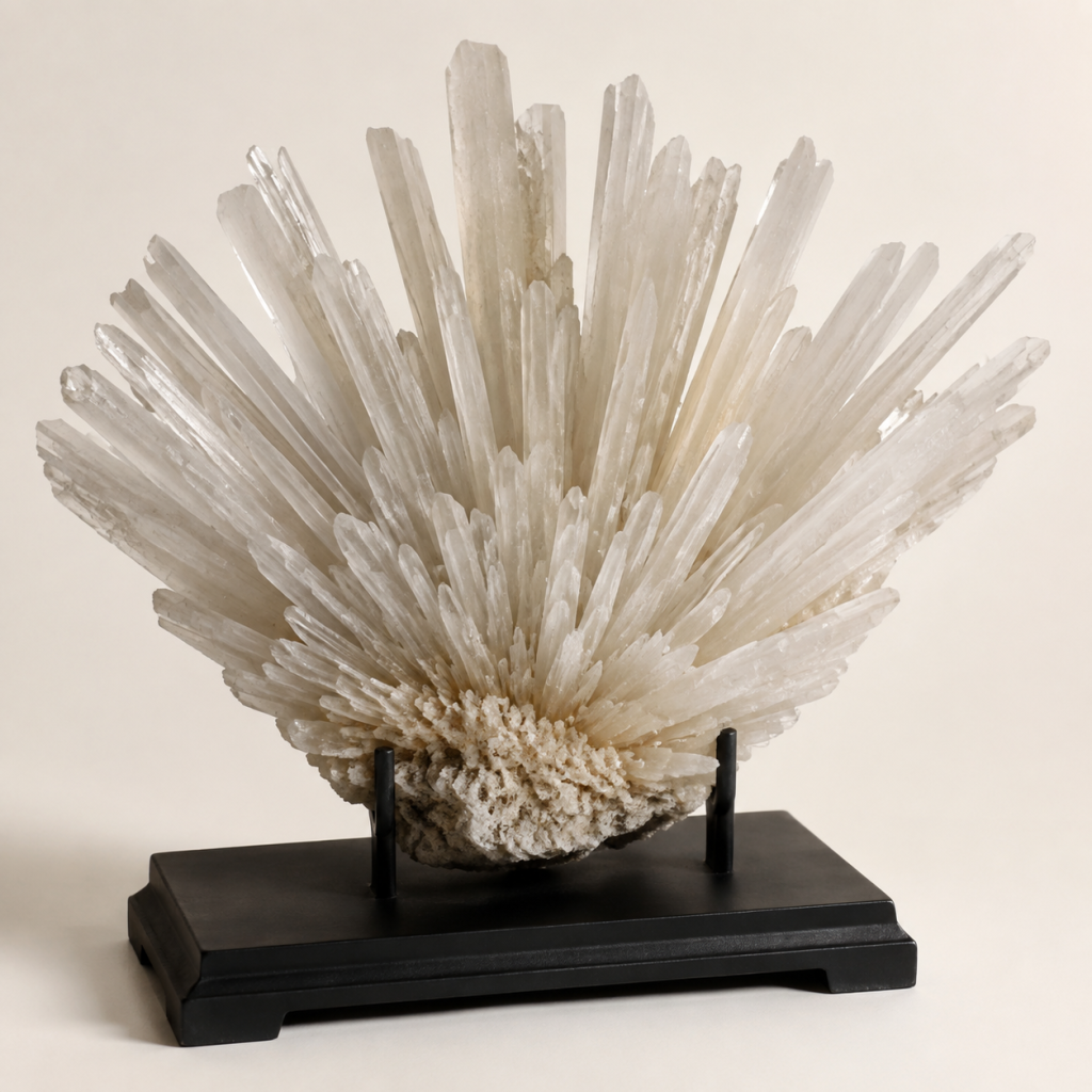 L19 White Crystal Fan Specimen