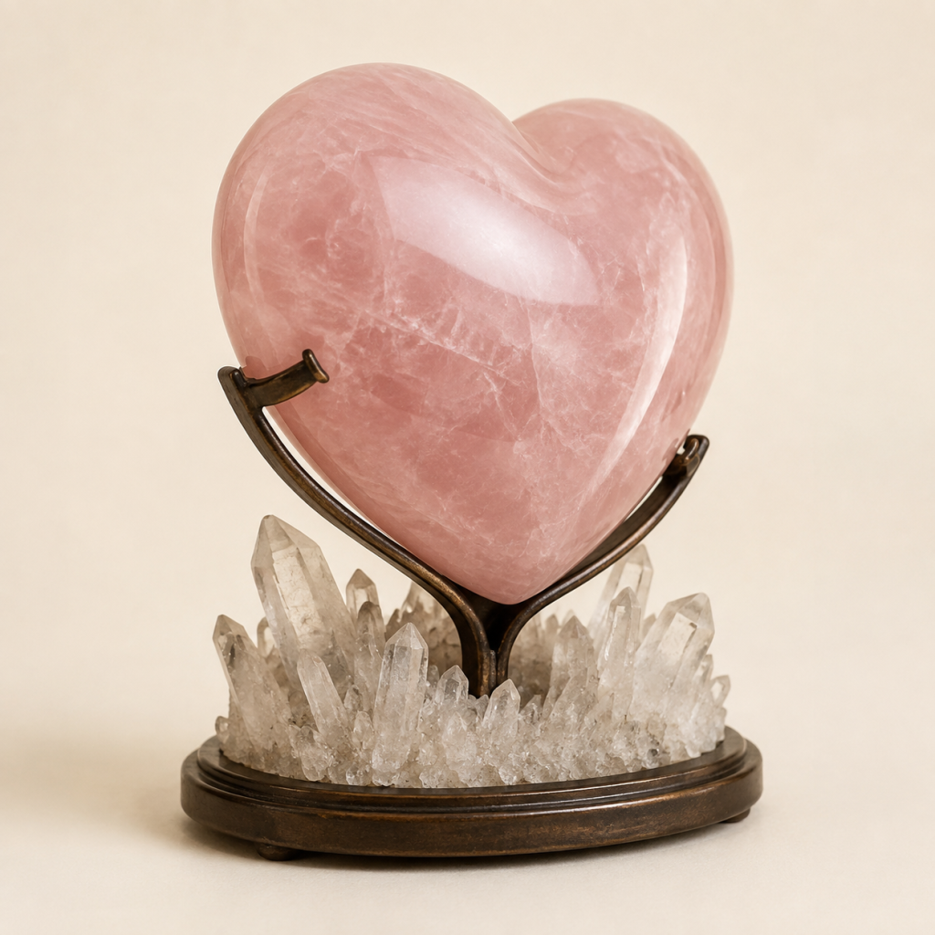 L33 Rose Heart Crystal Cradle