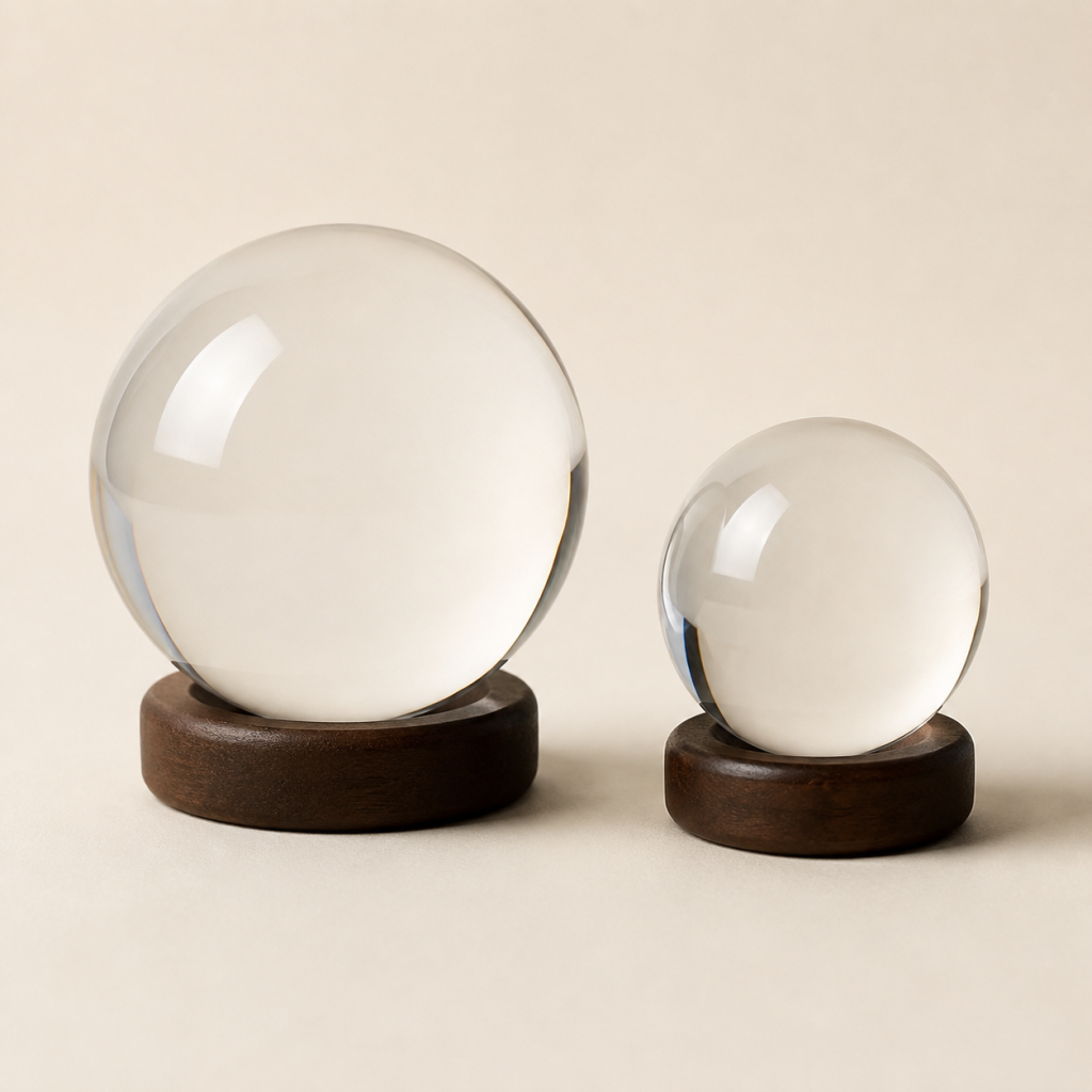 L3 Clear Crystal Sphere Pair