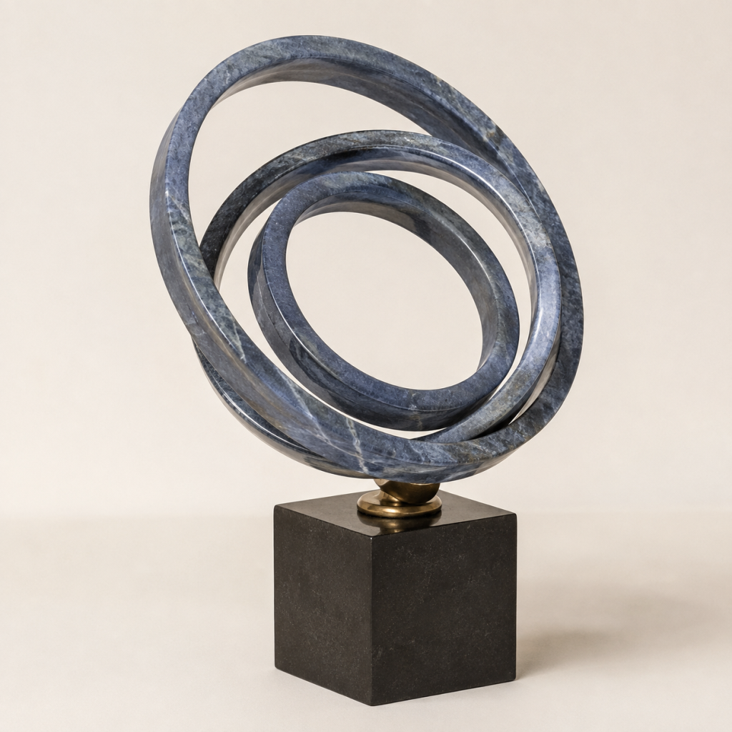 L42 Blue Stone Orbital Sculpture