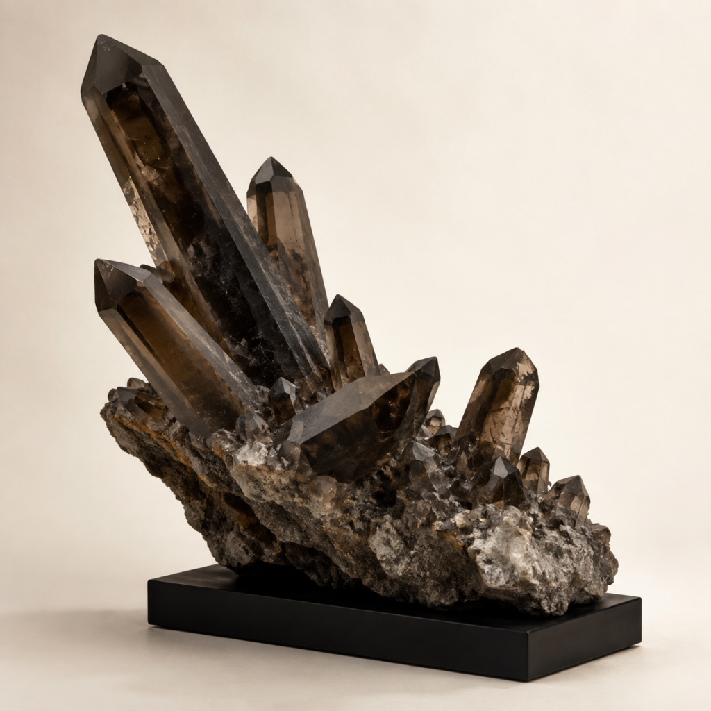 L44 Smoky Multi-Point Mineral Specimen