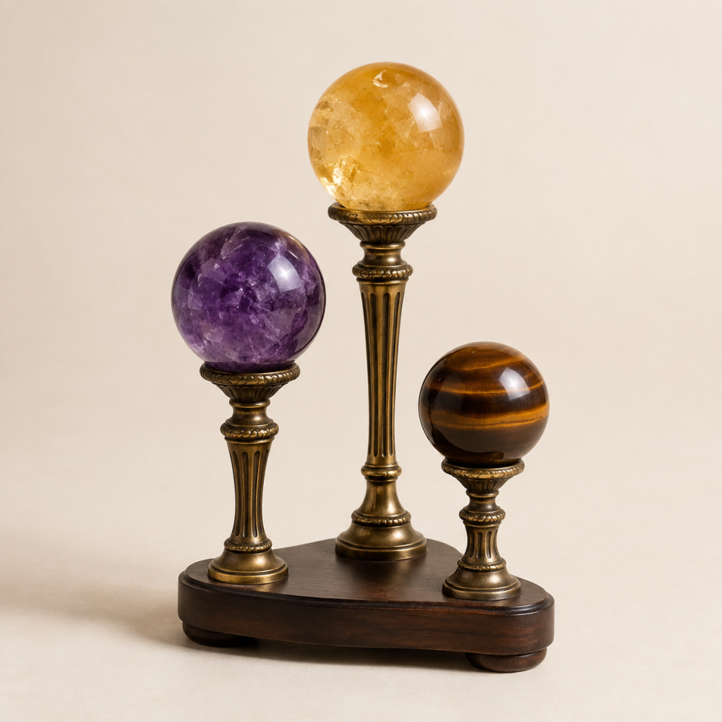 L7 Golden and Violet Sphere Trio
