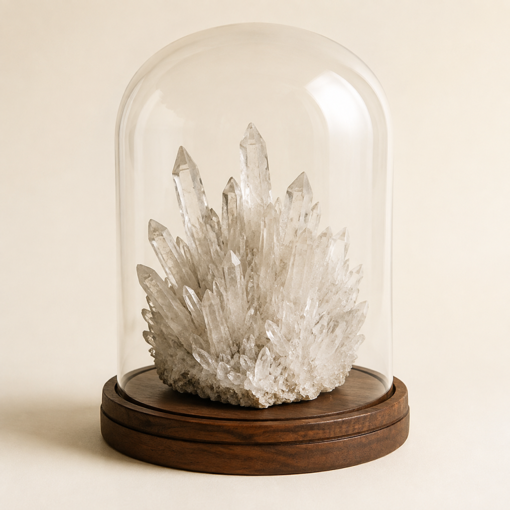 L9 Crystal Cluster Glass Dome