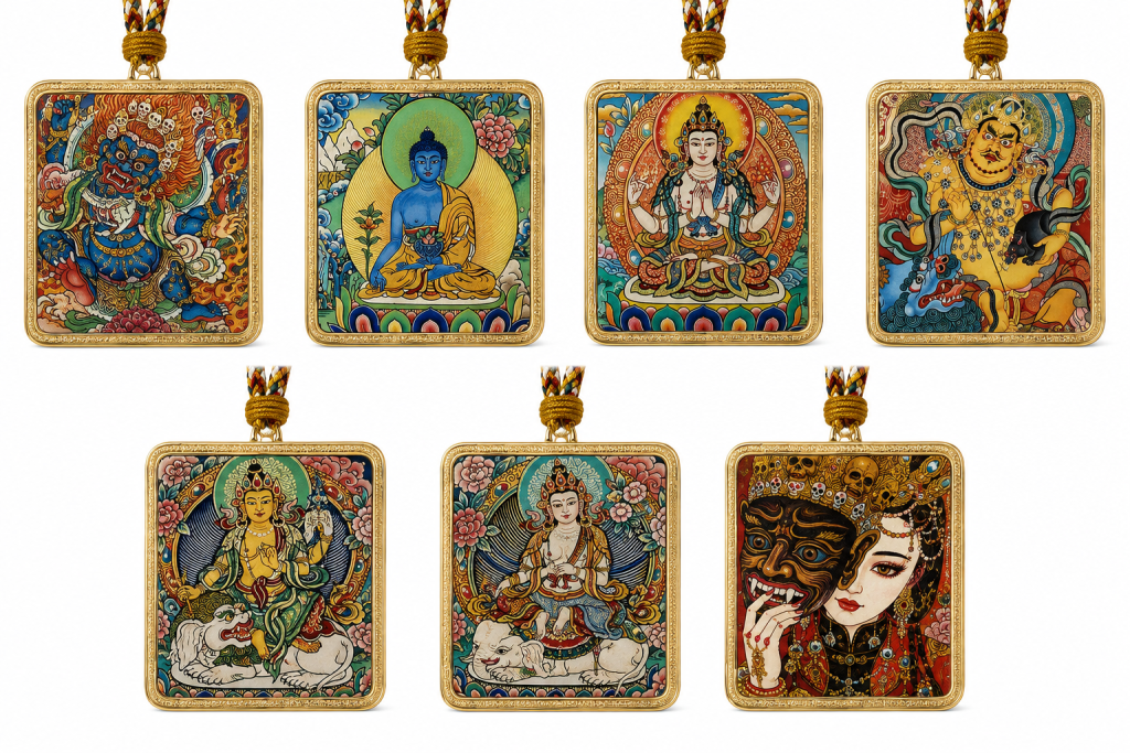L64 Traditional Thangka Pendant